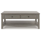 Table basse rectangulaire gris antique - 50L x 30P x 20H