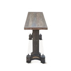Table en fonte avec plateau en teck recyclé