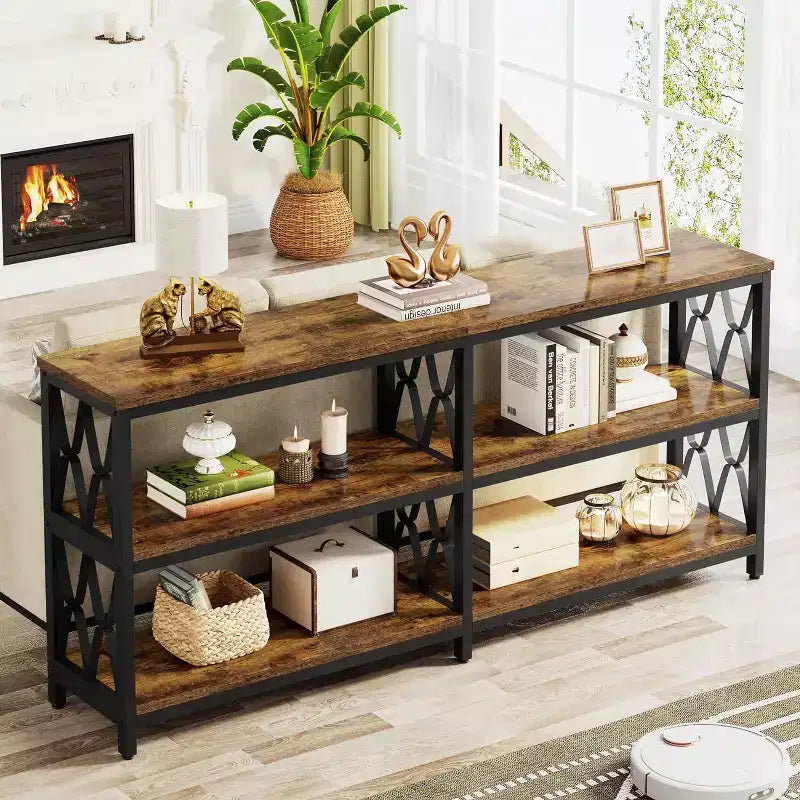 Tribesigns Table Console de Canapé à 3 Niveaux 180 cm