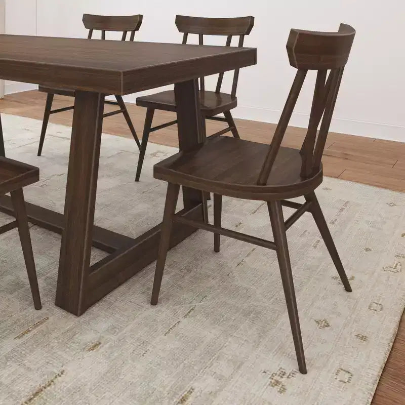 Chaises de salle à manger Windsor Plank+Beam, lot de 2, chaises en bois massif pour cuisine, bureau, salon
