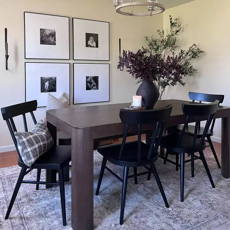 Chaises de salle à manger Windsor Plank+Beam, lot de 2, chaises en bois massif pour cuisine, bureau, salon