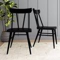 Plank+Beam Windsor Dining Chair Set of 2, Solid Wood Chairs for Kitchen, Office, Living Room