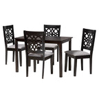Table de salle à manger moderne en tissu et bois