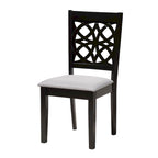 Table de salle à manger moderne en tissu et bois