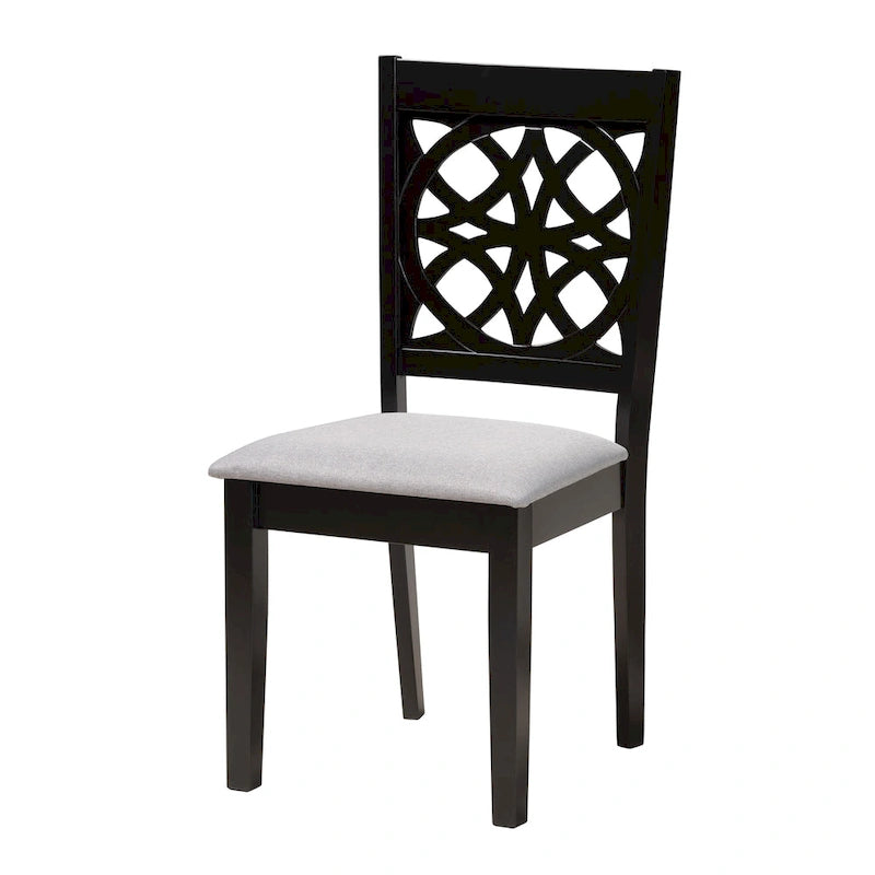 Table de salle à manger moderne en tissu et bois