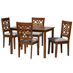 Table de salle à manger moderne en tissu et bois