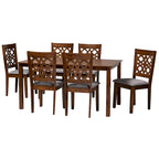 Table de salle à manger moderne en tissu et bois