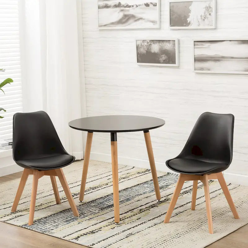 Chaises de salle à manger Chaises de bureau en bois sans roulettes