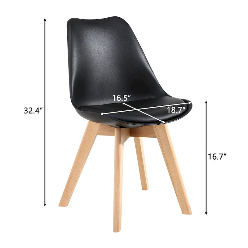 Chaises de salle à manger Chaises de bureau en bois sans roulettes