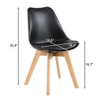 Chaises de salle à manger Chaises de bureau en bois sans roulettes