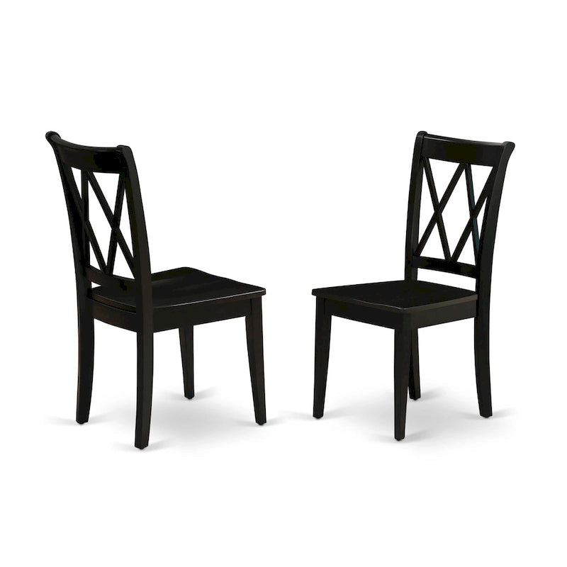 Table de salle à manger avec table de cuisine rectangulaire et chaises de salle à manger, noir