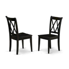 Table de salle à manger avec table de cuisine rectangulaire et chaises de salle à manger, noir