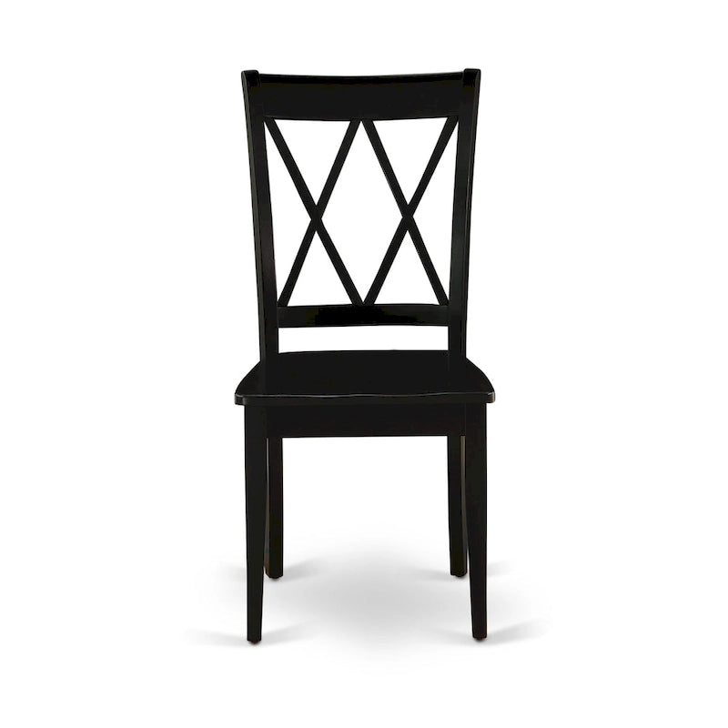 Table de salle à manger avec table de cuisine rectangulaire et chaises de salle à manger, noir