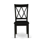 Table de salle à manger avec table de cuisine rectangulaire et chaises de salle à manger, noir