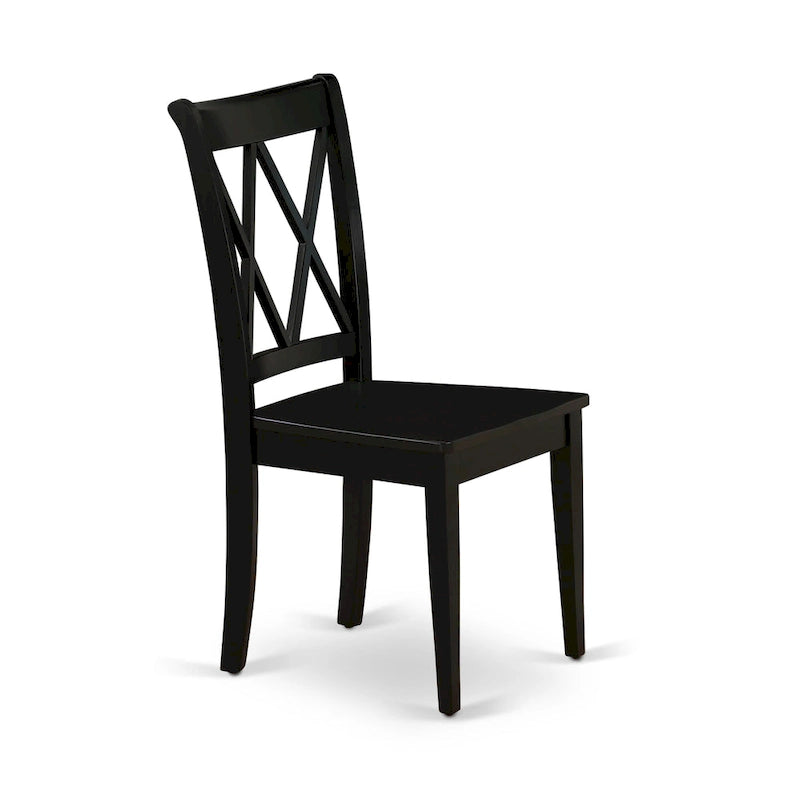 Table de salle à manger avec table de cuisine rectangulaire et chaises de salle à manger, noir