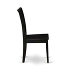 Table de salle à manger avec table de cuisine rectangulaire et chaises de salle à manger, noir