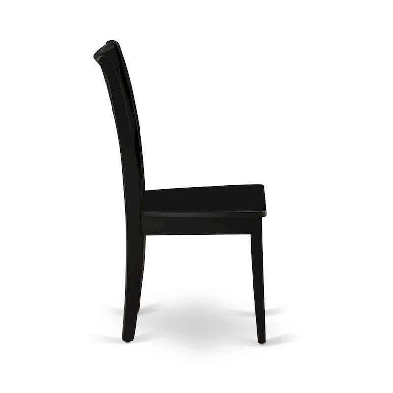 Table de salle à manger avec table de cuisine rectangulaire et chaises de salle à manger, noir