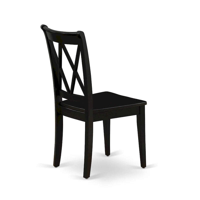 Table de salle à manger avec table de cuisine rectangulaire et chaises de salle à manger, noir