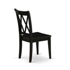 Table de salle à manger avec table de cuisine rectangulaire et chaises de salle à manger, noir
