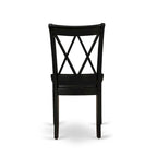 Table de salle à manger avec table de cuisine rectangulaire et chaises de salle à manger, noir