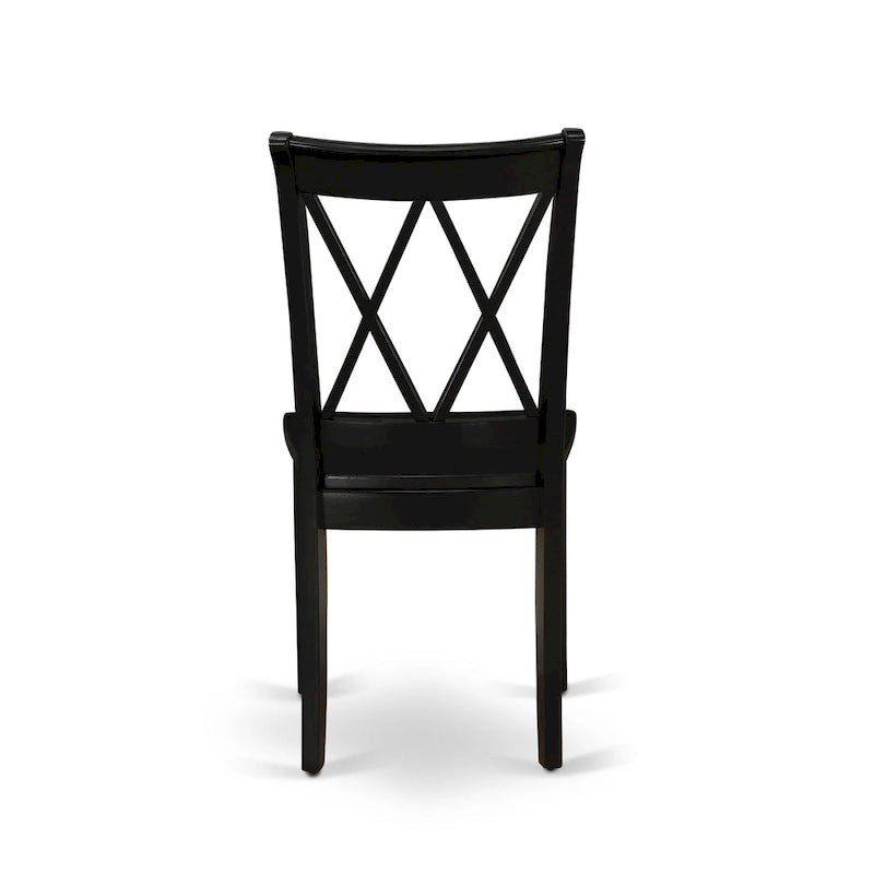Table de salle à manger avec table de cuisine rectangulaire et chaises de salle à manger, noir
