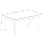 Table de salle à manger avec table de cuisine rectangulaire et chaises de salle à manger, noir