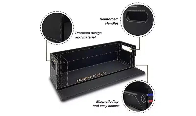 Urban Sombrero Étui de rangement pour CD, DVD, Cassettes, Xbox et jeux vidéo – Bacs de rangement CD empilables – Peut contenir 40 CD