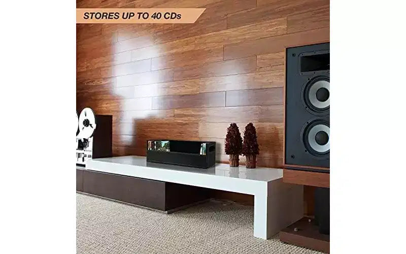 Urban Sombrero Étui de rangement pour CD, DVD, Cassettes, Xbox et jeux vidéo – Bacs de rangement CD empilables – Peut contenir 40 CD