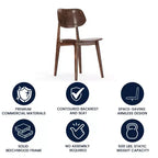 Chaise de salle à manger en bois massif de qualité commerciale Flash Furniture Verona avec dossier ovale incurvé