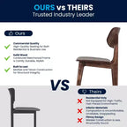 Chaise de salle à manger en bois massif de qualité commerciale Flash Furniture Verona avec dossier ovale incurvé