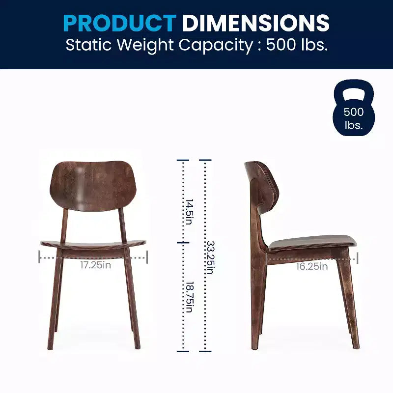 Chaise de salle à manger en bois massif de qualité commerciale Flash Furniture Verona avec dossier ovale incurvé
