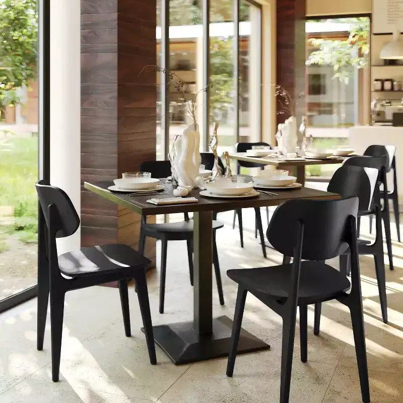Chaise de salle à manger en bois massif de qualité commerciale Flash Furniture Verona avec dossier ovale incurvé