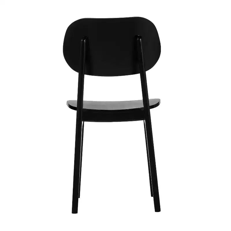 Chaise de salle à manger en bois massif de qualité commerciale Flash Furniture Verona avec dossier ovale incurvé
