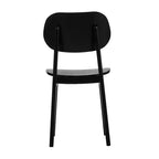 Chaise de salle à manger en bois massif de qualité commerciale Flash Furniture Verona avec dossier ovale incurvé