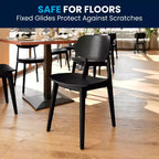 Chaise de salle à manger en bois massif de qualité commerciale Flash Furniture Verona avec dossier ovale incurvé