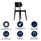 Chaise de salle à manger en bois massif de qualité commerciale Flash Furniture Verona avec dossier ovale incurvé