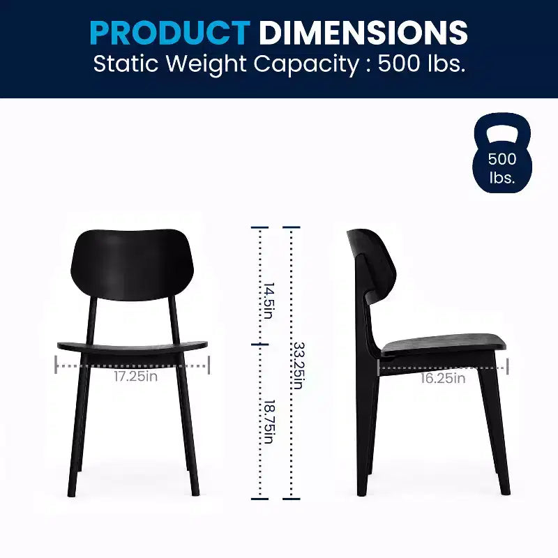 Chaise de salle à manger en bois massif de qualité commerciale Flash Furniture Verona avec dossier ovale incurvé