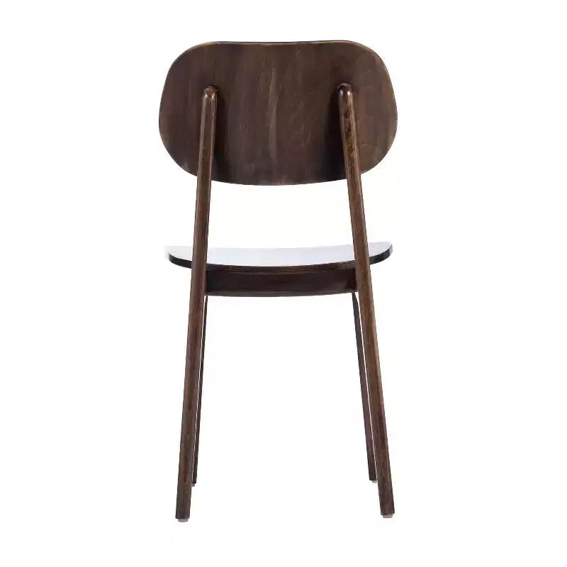 Chaise de salle à manger en bois massif de qualité commerciale Flash Furniture Verona avec dossier ovale incurvé