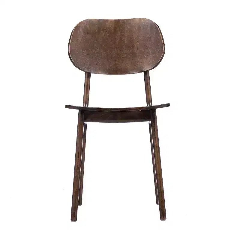 Chaise de salle à manger en bois massif de qualité commerciale Flash Furniture Verona avec dossier ovale incurvé