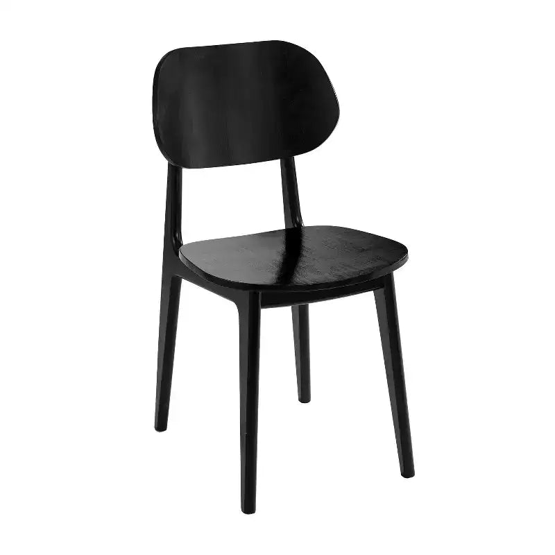 Chaise de salle à manger en bois massif de qualité commerciale Flash Furniture Verona avec dossier ovale incurvé