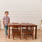 Table rectangulaire en bois dur ECR4Kids de 76,2 cm x 121,9 cm avec pieds de 55,9 cm, meubles pour enfants