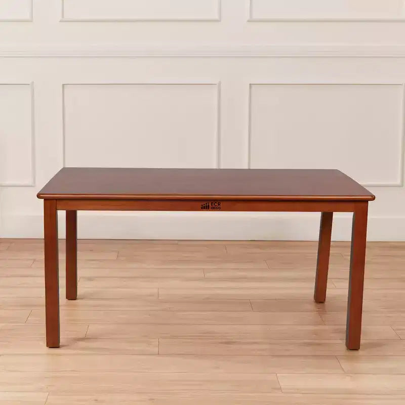 Table rectangulaire en bois dur ECR4Kids de 76,2 cm x 121,9 cm avec pieds de 55,9 cm, meubles pour enfants