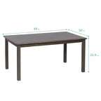 Table rectangulaire en bois dur ECR4Kids de 76,2 cm x 121,9 cm avec pieds de 55,9 cm, meubles pour enfants