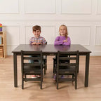 Table rectangulaire en bois dur ECR4Kids de 76,2 cm x 121,9 cm avec pieds de 55,9 cm, meubles pour enfants