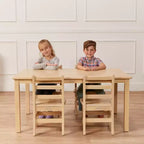 Table rectangulaire en bois dur ECR4Kids de 76,2 cm x 121,9 cm avec pieds de 55,9 cm, meubles pour enfants