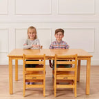 Table rectangulaire en bois dur ECR4Kids de 76,2 cm x 121,9 cm avec pieds de 55,9 cm, meubles pour enfants