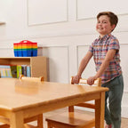 Table rectangulaire en bois dur ECR4Kids de 76,2 cm x 121,9 cm avec pieds de 55,9 cm, meubles pour enfants