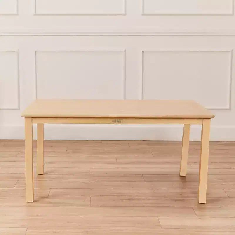 Table rectangulaire en bois dur ECR4Kids de 76,2 cm x 121,9 cm avec pieds de 55,9 cm, meubles pour enfants
