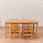 Table rectangulaire en bois dur ECR4Kids de 76,2 cm x 121,9 cm avec pieds de 55,9 cm, meubles pour enfants