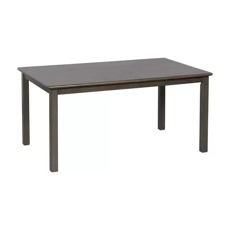 Table rectangulaire en bois dur ECR4Kids de 76,2 cm x 121,9 cm avec pieds de 55,9 cm, meubles pour enfants